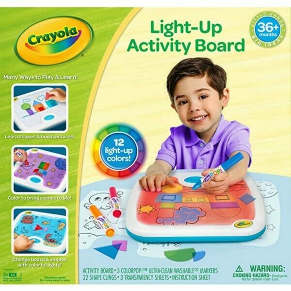 crayola light up activity board, educational toy for kids 1