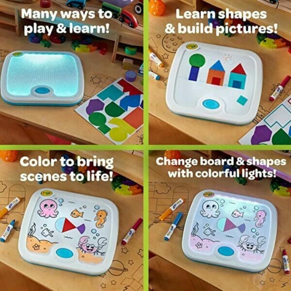 crayola light up activity board, educational toy for kids 4