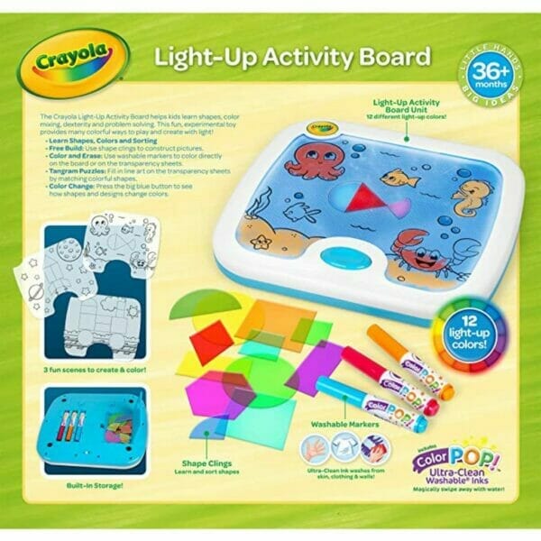 crayola light up activity board, educational toy for kids 6