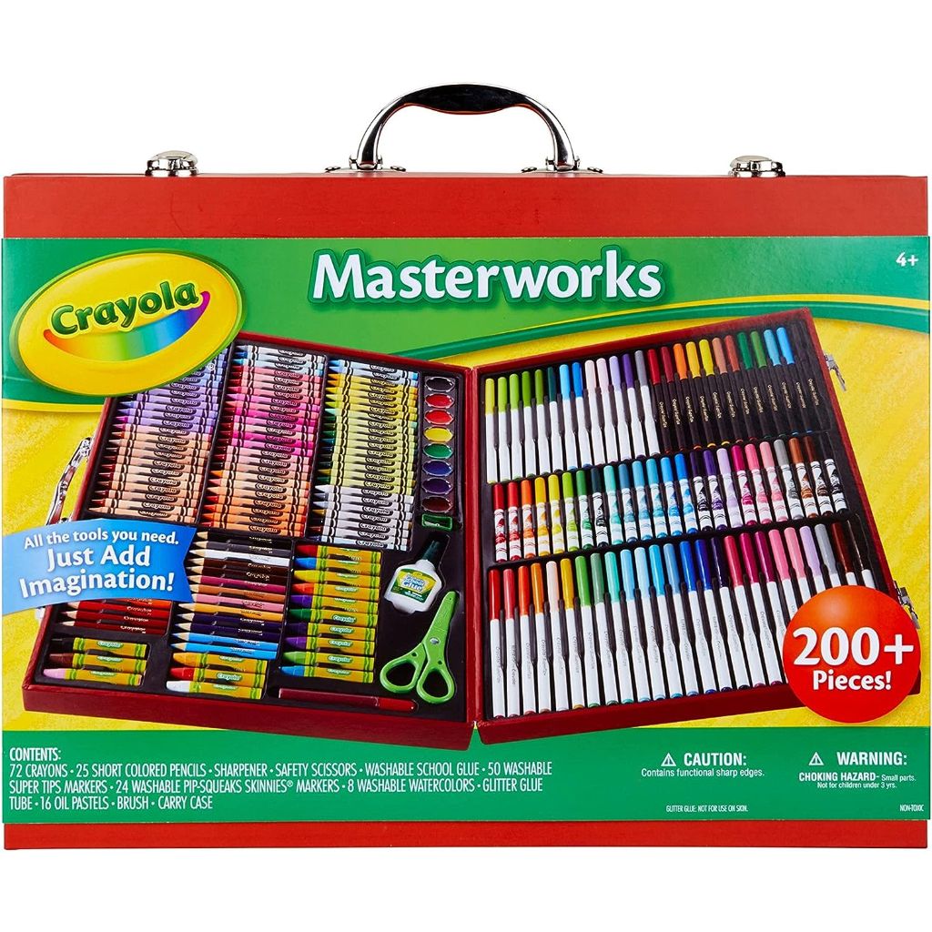 crayola masterworks art case (200+ pcs), art set (1)