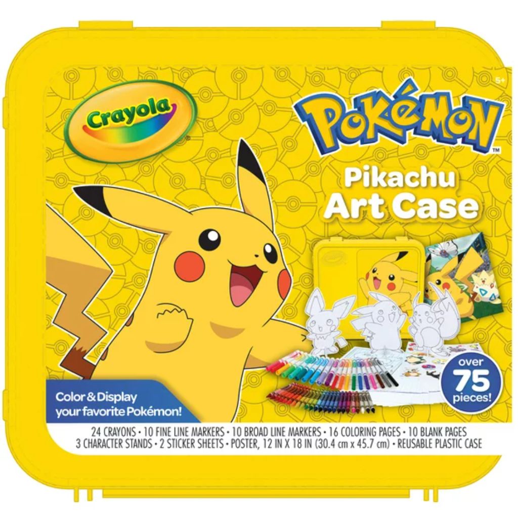 crayola pikachu art case