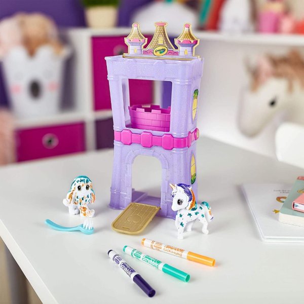 crayola scribble scrubbie peculiar pets, palace playset, multi6