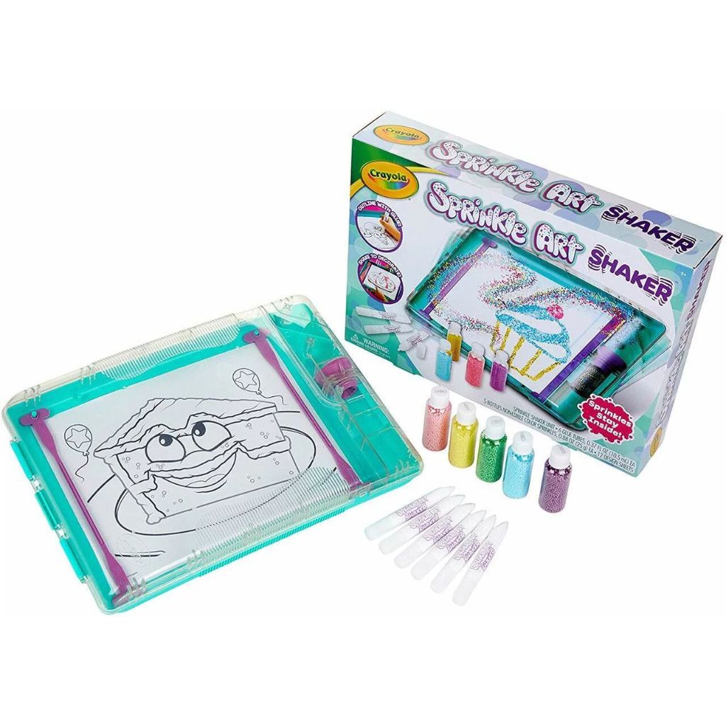 crayola sprinkle art shaker activity set, unisex child, 24 pieces
