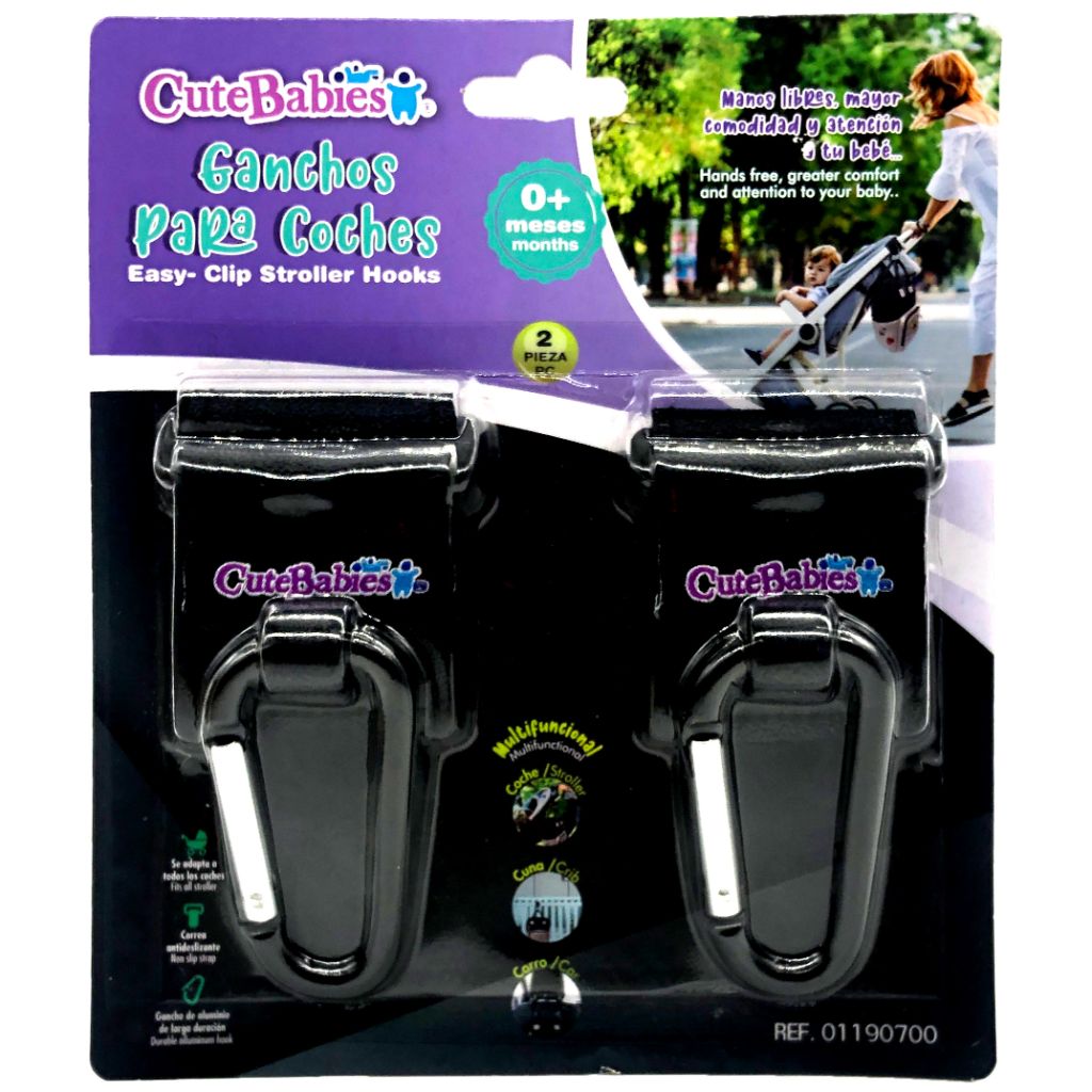 cute babies easy clip stroller hooks1