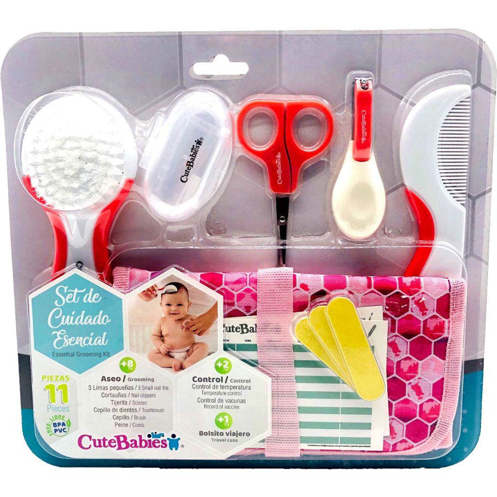 cutebabies 11 piece essential care set pink1