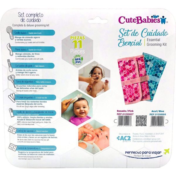 cutebabies 11 piece essential care set pink2