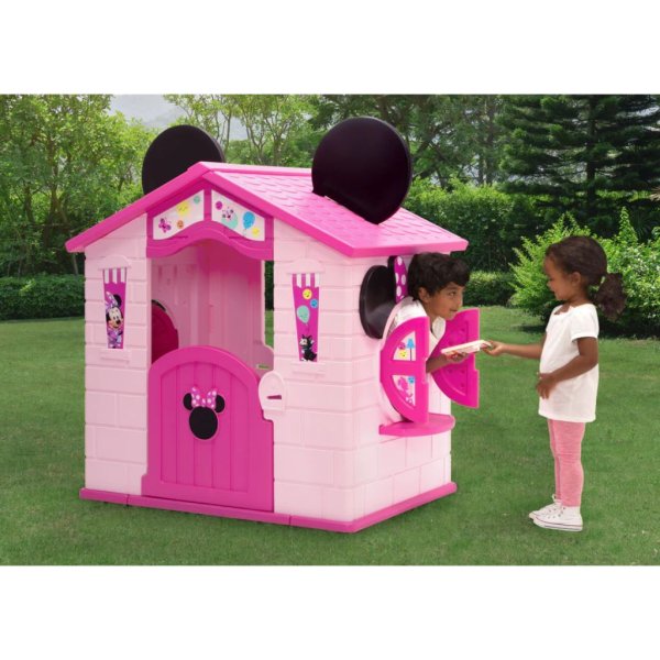 disney minnie mouse plastic indoor,outdoor playhouse with easy assembly