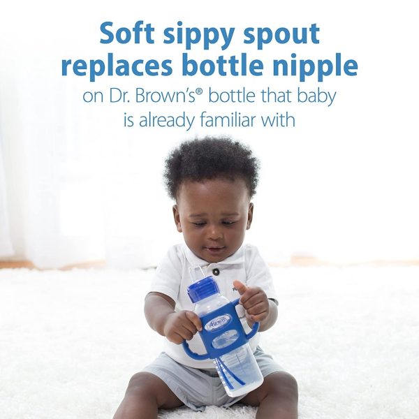 dr. brown’s milestones narrow sippy straw bottle blue (3)