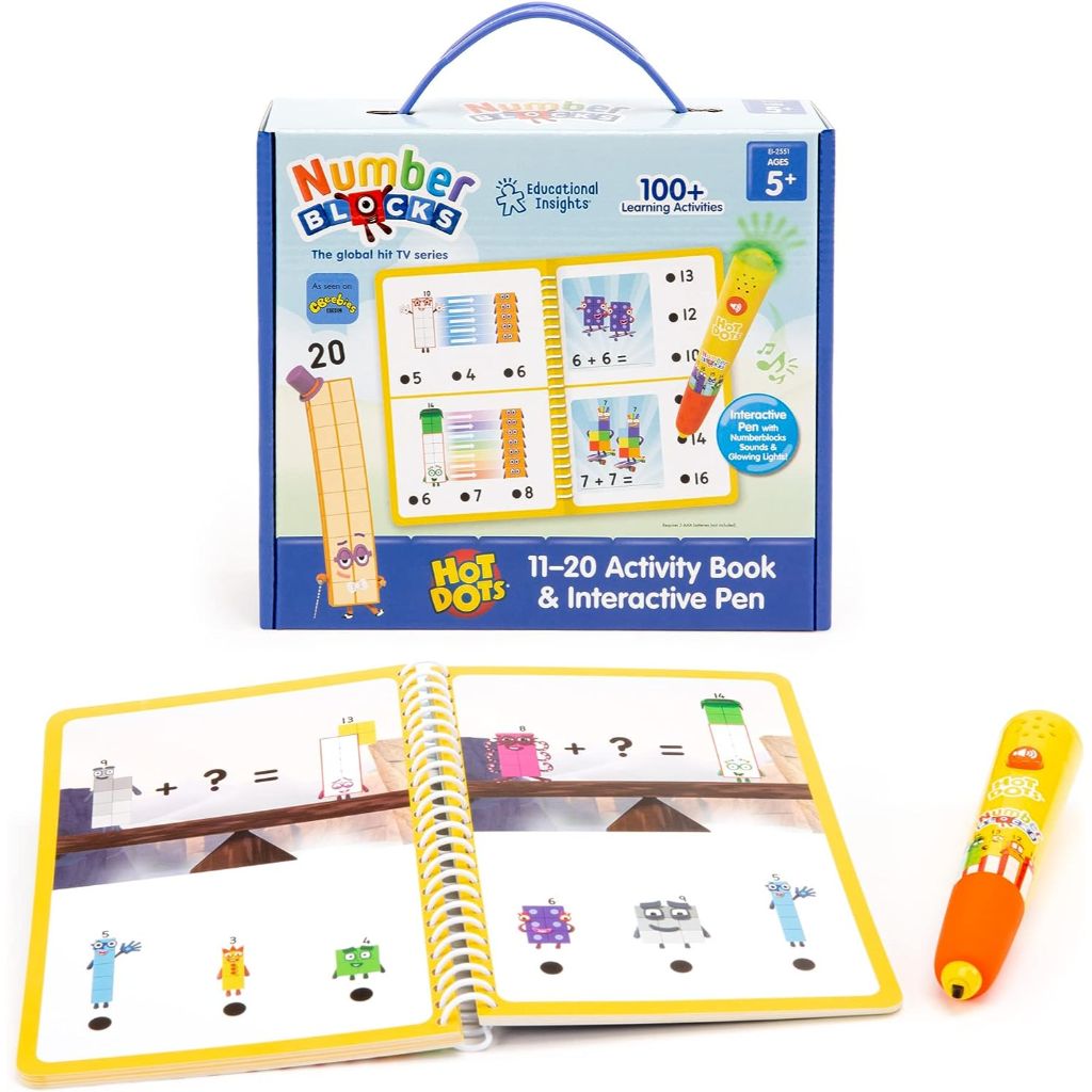 educational insights hot dots numberblocks workbook