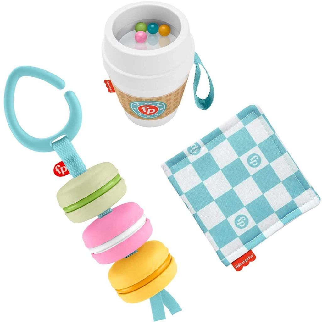 fisher price bakery treats gift set, 3 food themed baby toys