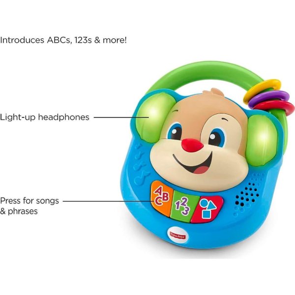 fisher price laugh & learn baby & toddler toy sing & learn music player pretend radio with lights & songs for ages 6+ months (3) (1)