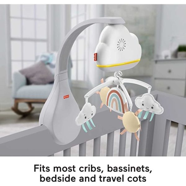 fisher price rainbow showers bassinet to bedside mobile 3