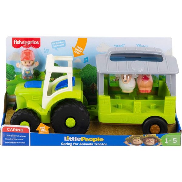 little people caring for animals tractor musical farm vehicle playset (5 pieces) (2)