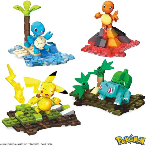 mega pokémon action figure building toy, jungle ruins with 464 pieces, motion and 3 characters, cubone charmander omanyte, gift idea for kids (2) (1)