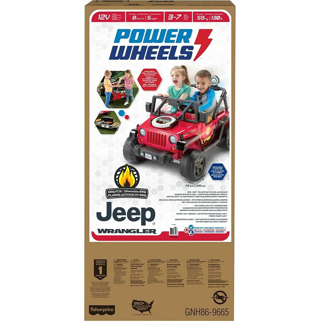 Power Wheels BBQ Fun Jeep Wrangler 12V - D'Best Toys
