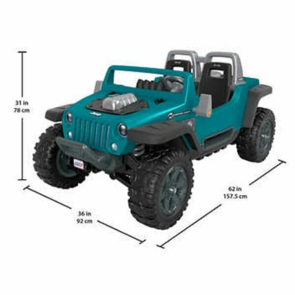 power wheels jeep hurricane extreme, ride on teal1
