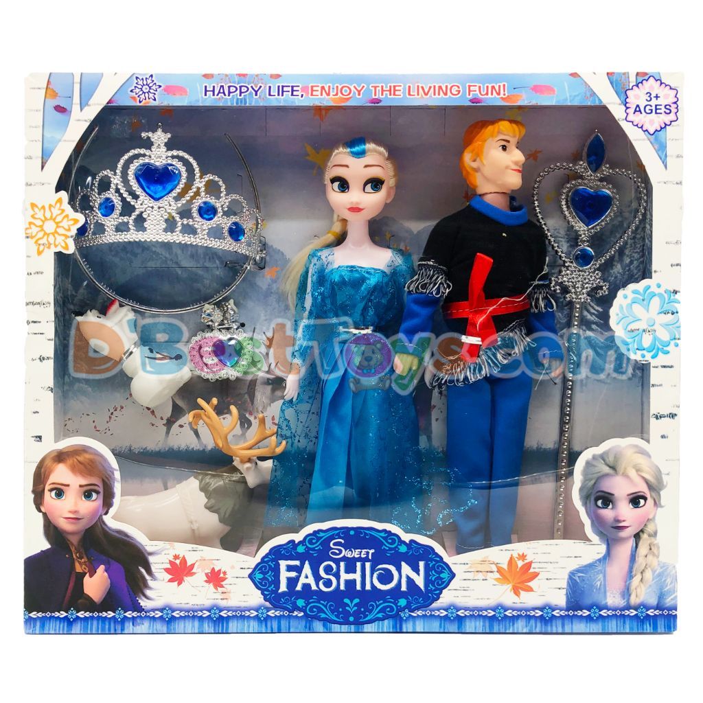 sweet fashion frozen play set (elsa and kristoff)1