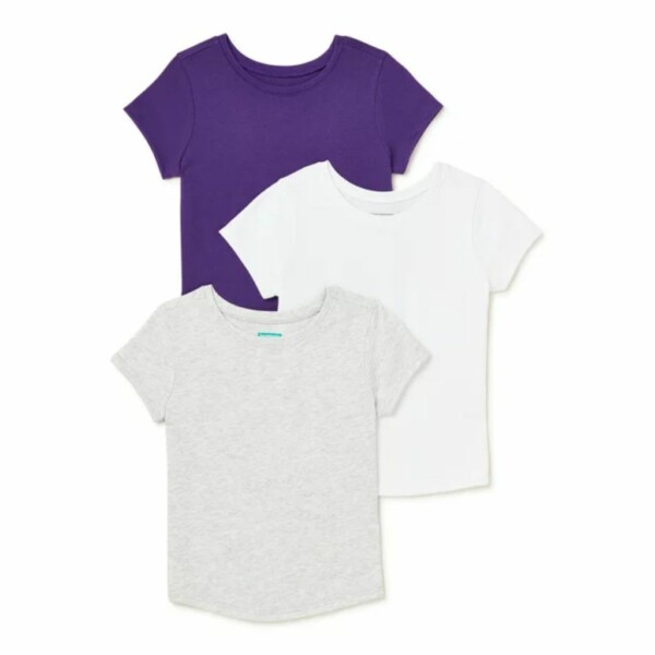 garanimals baby and toddler girls' short sleeve t shirt, 3 pack (1)