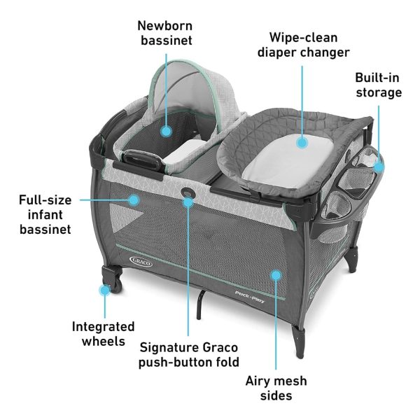 graco pack n play close2baby playard, derby (6)
