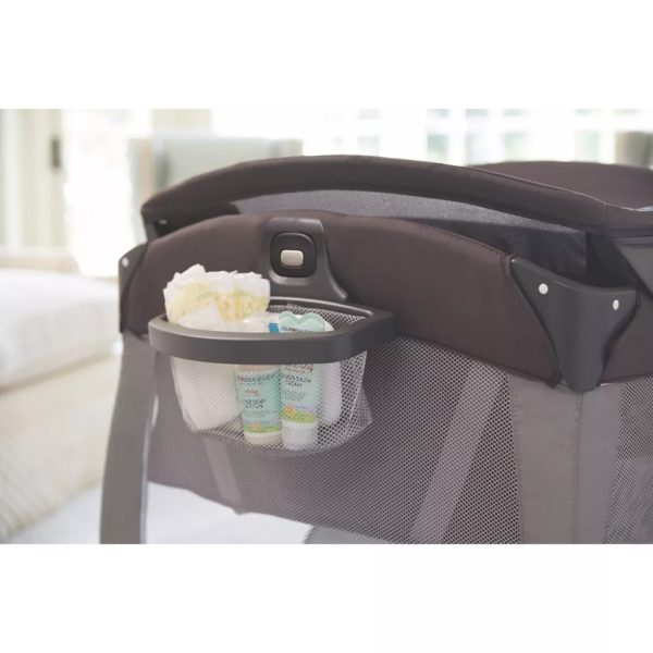 graco pack n play quick connect portable napper deluxe playard, asher (8)
