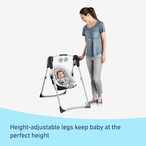 graco® slim spaces™ compact baby swing, reign2