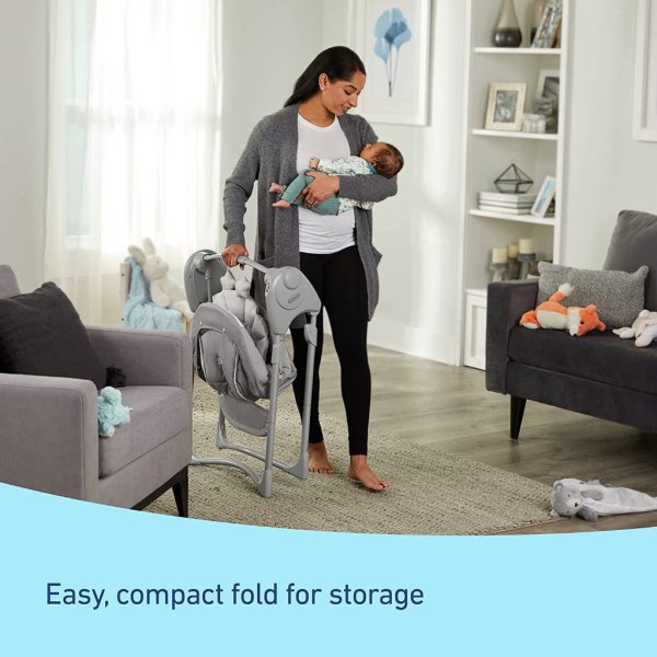 graco® slim spaces™ compact baby swing, reign3