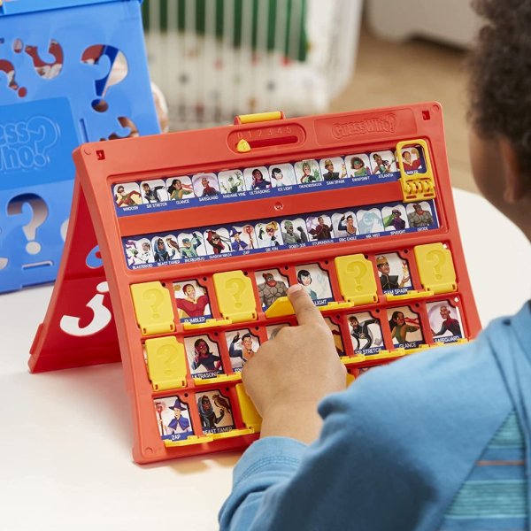 guess who original, easy to load frame, double sided character sheet, 2 player board games for kids (5)