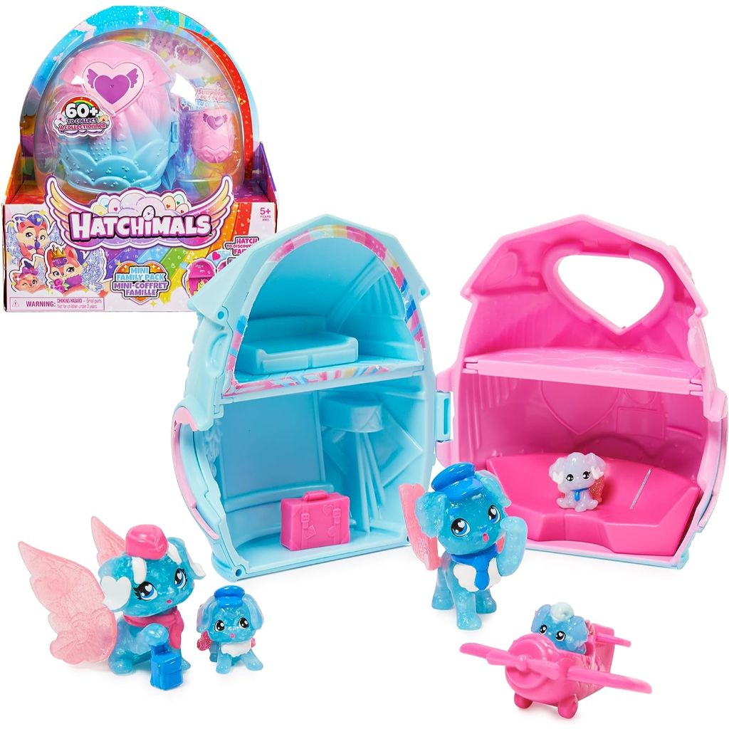 hatchimals colleggtibles, family pack home playset with 3 characters (1) (1)