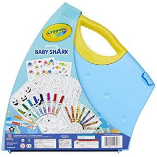 crayola baby shark art set, washable art supplies, 50 pieces1
