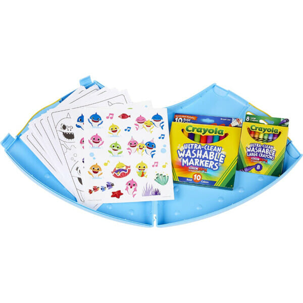 crayola baby shark art set, washable art supplies, 50 pieces5