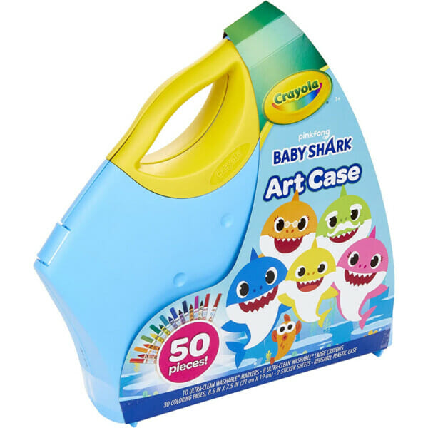 crayola baby shark art set, washable art supplies, 50 pieces6