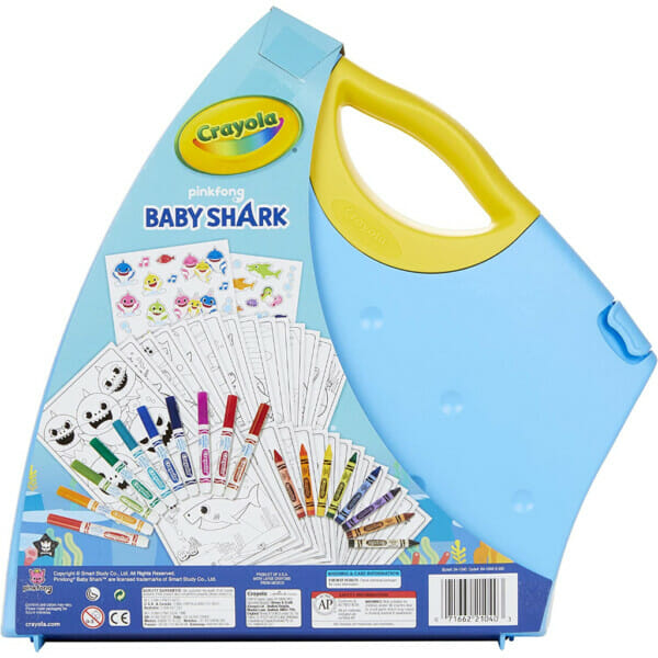 crayola baby shark art set, washable art supplies, 50 pieces7