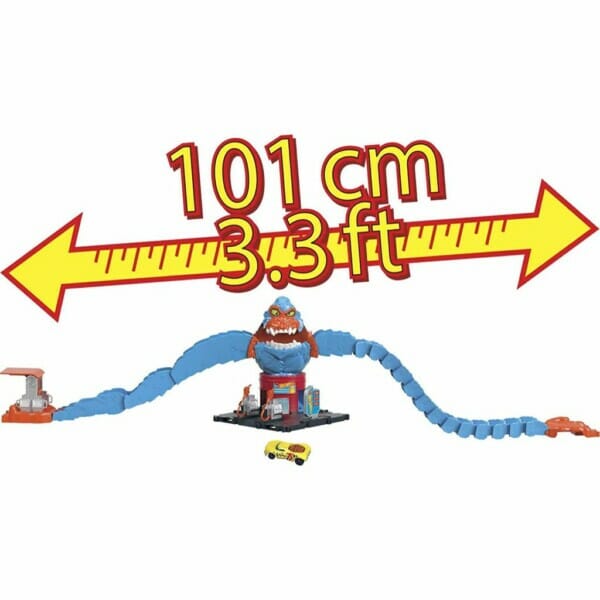 hot wheels city wreck & ride gorilla attack with 1 car, connects to other sets, gas station themed set, gift for kids 4 to 8 years old (3)