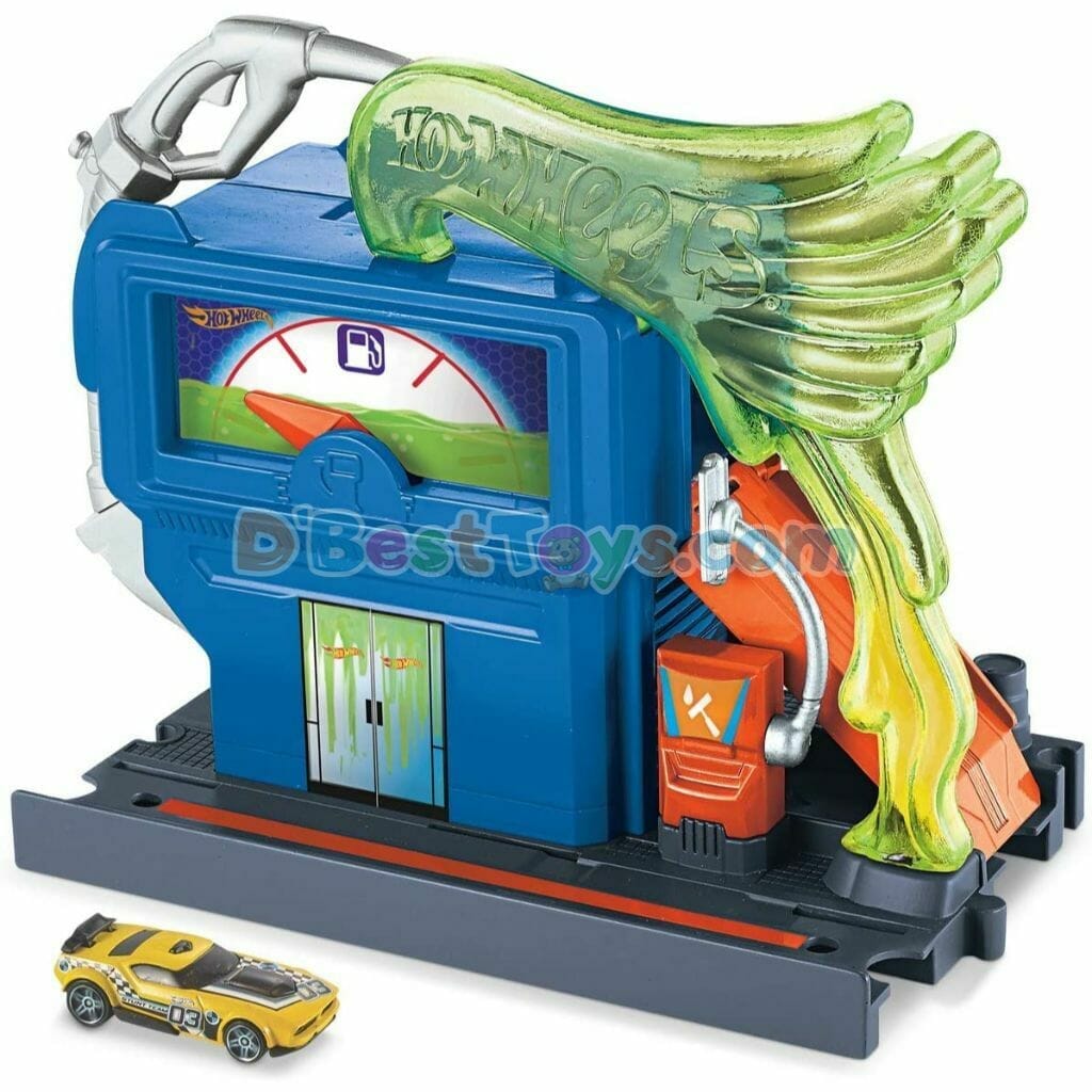 hot wheels downtown toxic fuel stop, play set12