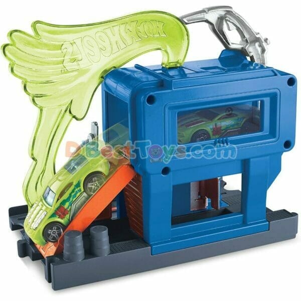 hot wheels downtown toxic fuel stop, play set15