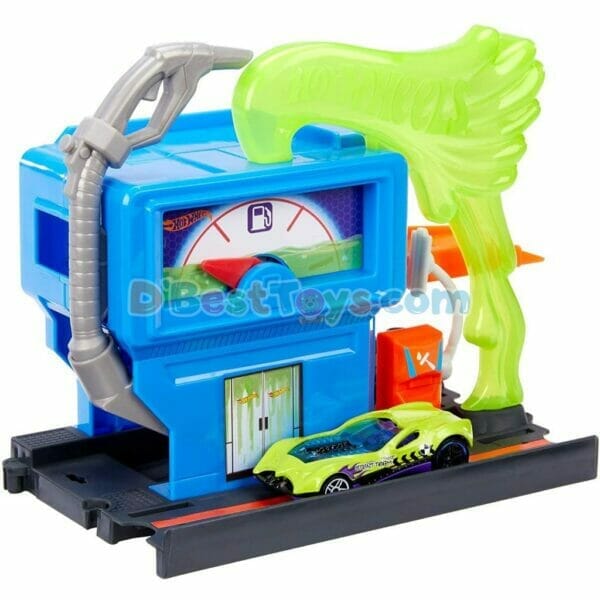 hot wheels downtown toxic fuel stop, play set8
