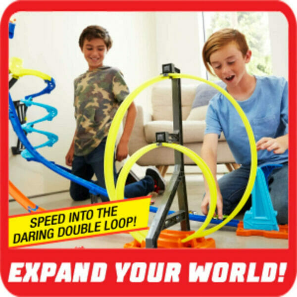 hot wheels track builder vertical launch set 50 inches high (5)