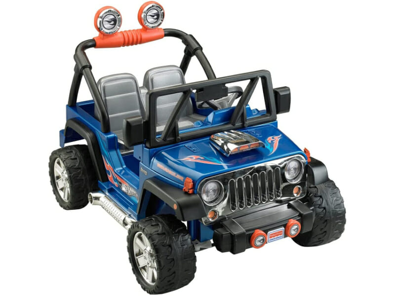 power wheels hot wheels jeep wrangler, blue (12v)1