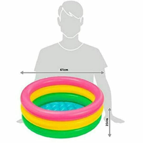 intex sunset glow baby inflatable pool 3 ring, 24 x 8.53
