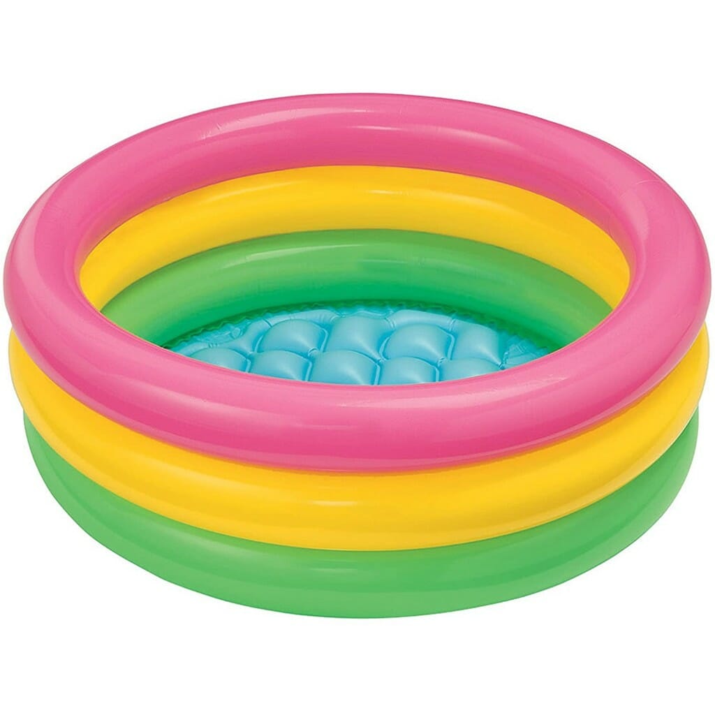 intex sunset glow baby pool, 3 ring winfl. floor, 34x10 2