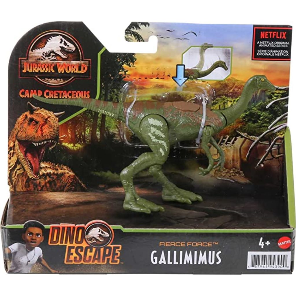 jurassic world fierce force gallimimus camp cretaceous dinosaur action figure 6