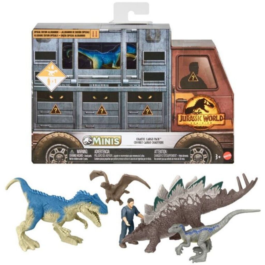 mattel jurassic world dominion minis chaotic cargo pack