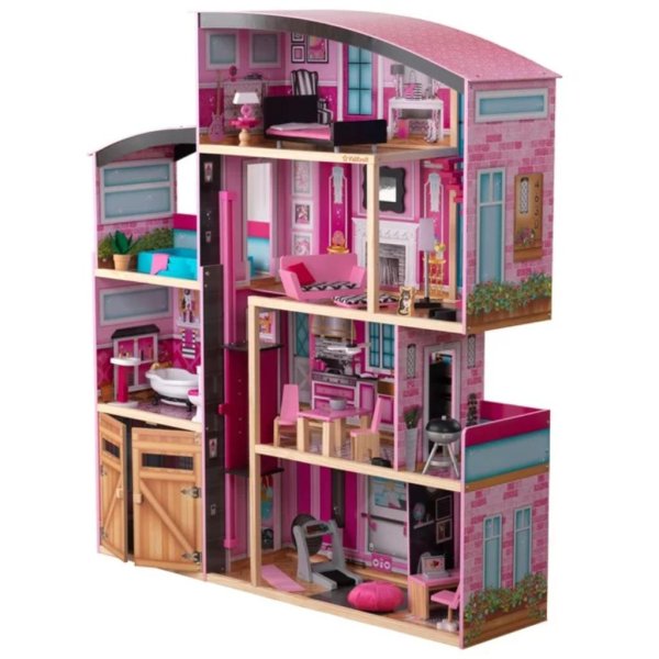 kidkraft shimmer mansion wooden dollhouse