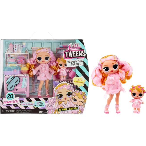 l.o.l. surprise! tweens babysitting sleepover party with 20 surprises