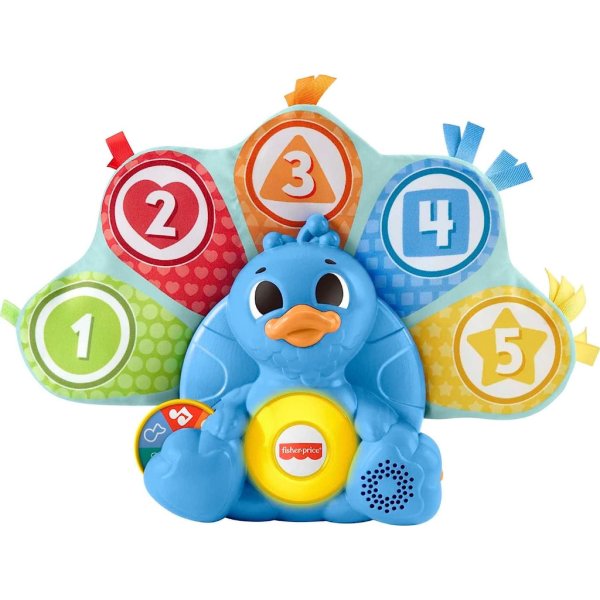 fisher price linkimals learning toy counting & colors peacock with interactive lights & music for baby & toddlers ages 9+ months