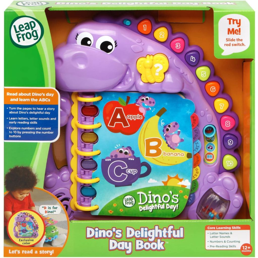 leapfrog dino's delightful day alphabet book, purple5