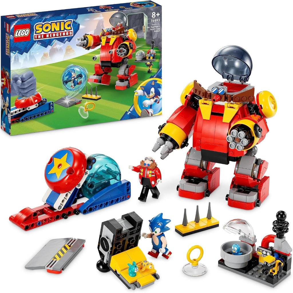 lego 76993 sonic vs. dr. eggmans death egg robot, 6 charaktere und zubehör