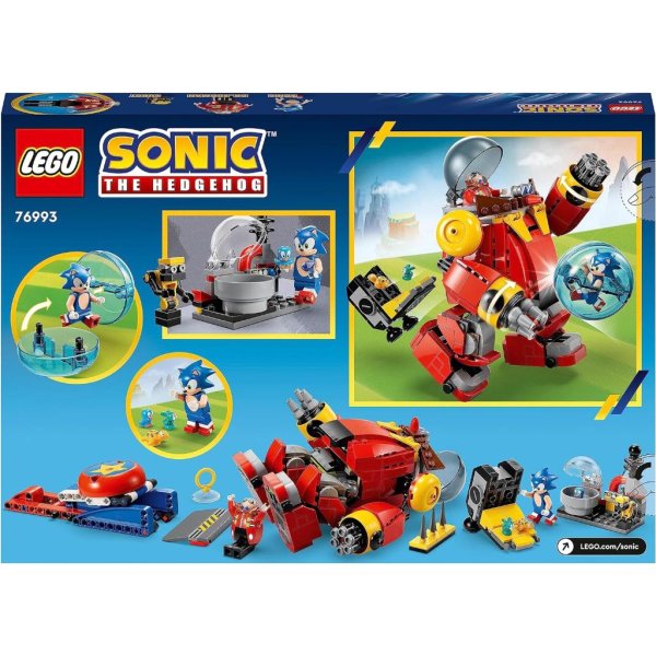 lego 76993 sonic vs. dr. eggmans death egg robot, 6 charaktere und zubehör6