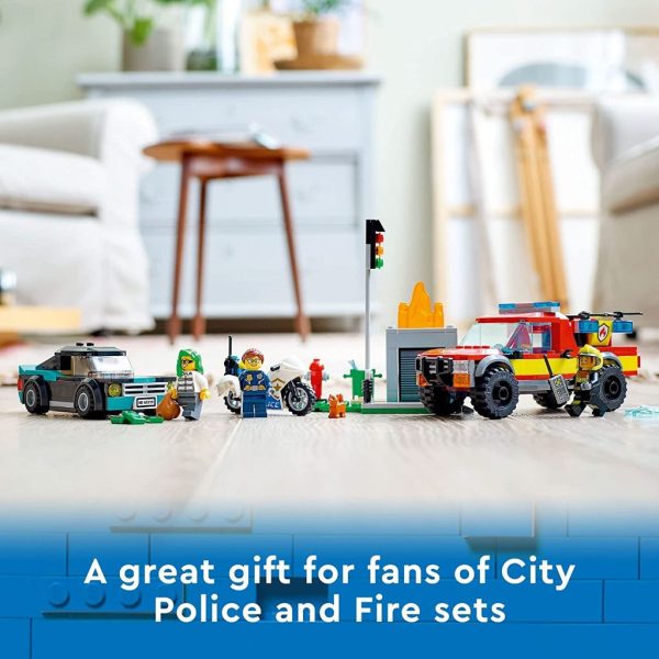 lego city fire rescue & police chase (295 pcs) (2)