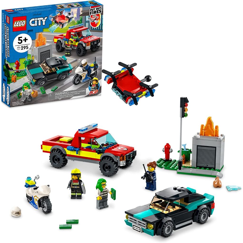 lego city fire rescue & police chase (295 pcs) (5)
